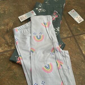 Cat and jack leggings ! Rainbows size 7/8 butterfly size 8. Brand new